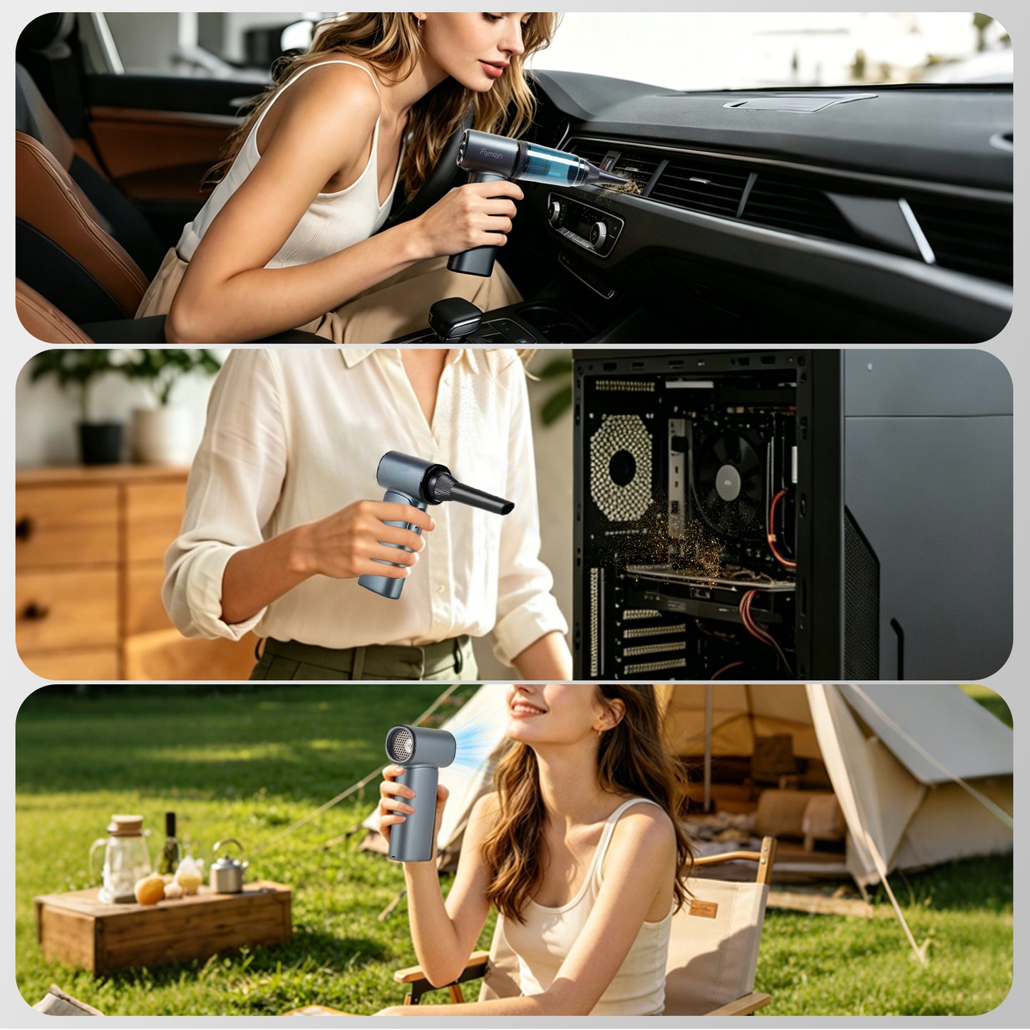 Flymayn TurboFlow 3-in-1 Compact High Speed Cooler/Blower/Vacuum